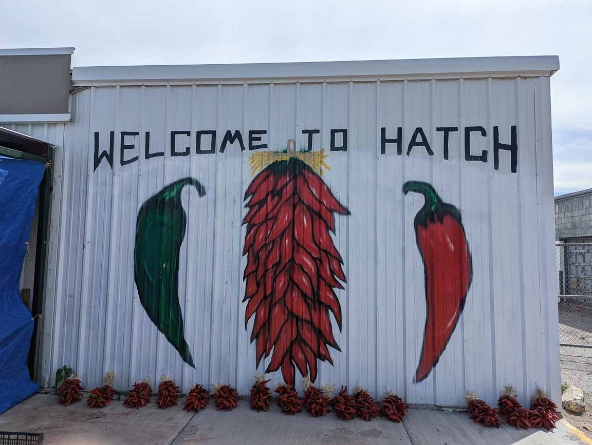 A welcome to Hatch sign in Hatch New Mexico