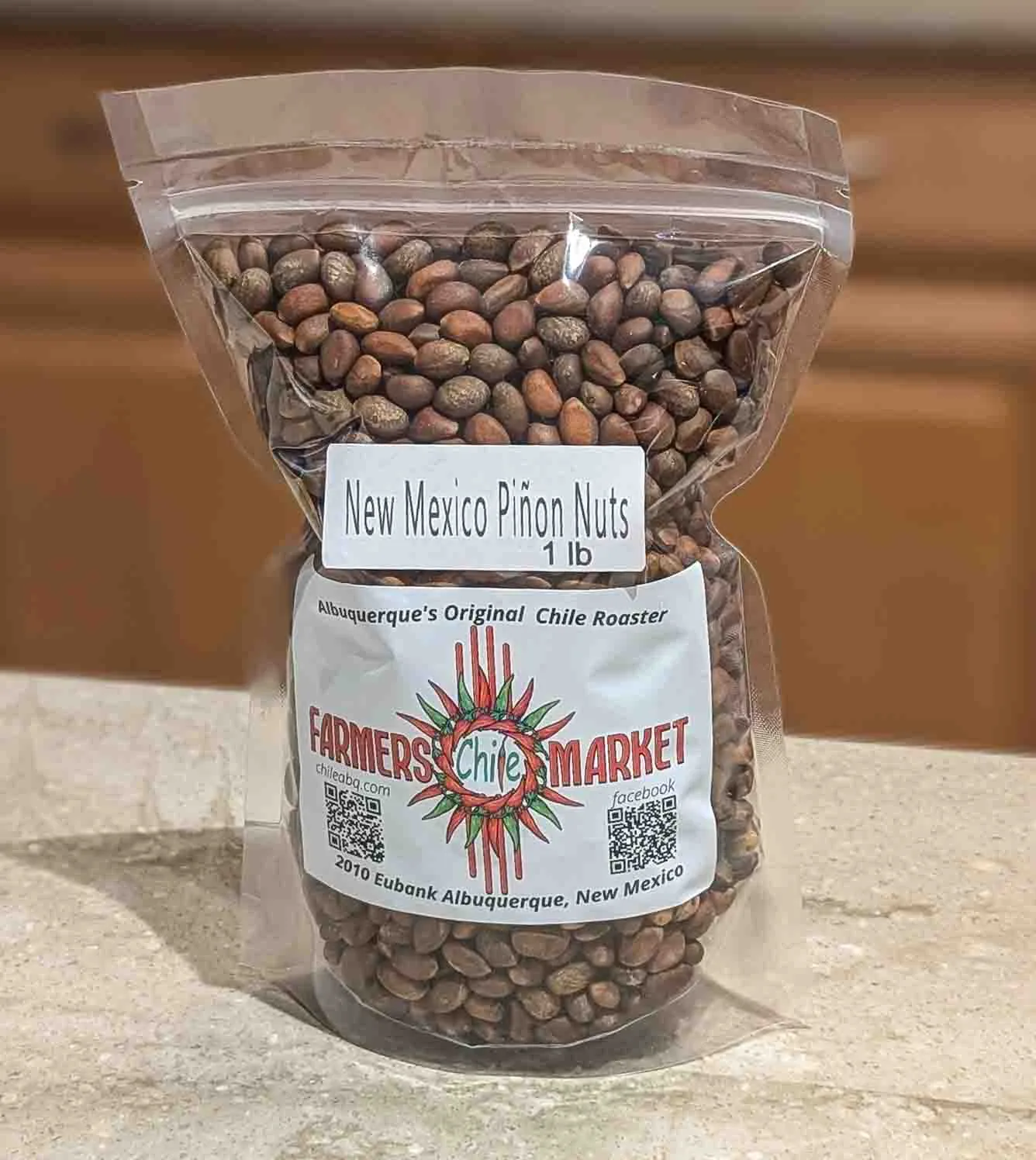 a 1 lb bag of fresh New Mexico pinon nuts